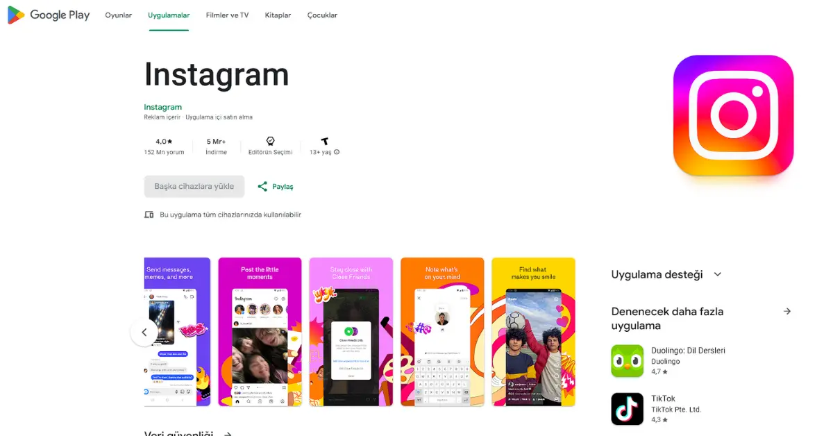 Instagram İndir Google Play Store