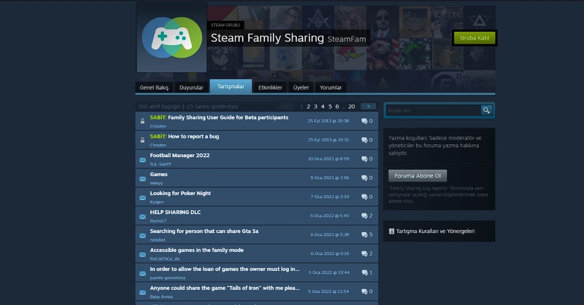 Steam Aile Paylaşımı Çalışmıyor, Nasıl Çözebilirim
