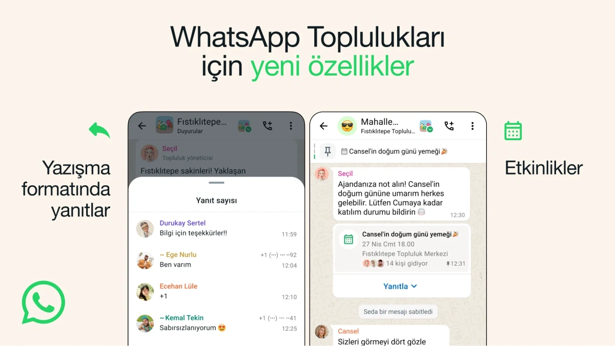 WhatsApp'ta etkinlik nasıl oluşturulur, nasıl düzenlenir?