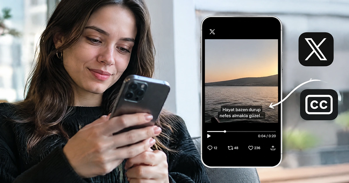 X'te videoya altyazı nasıl eklenir?