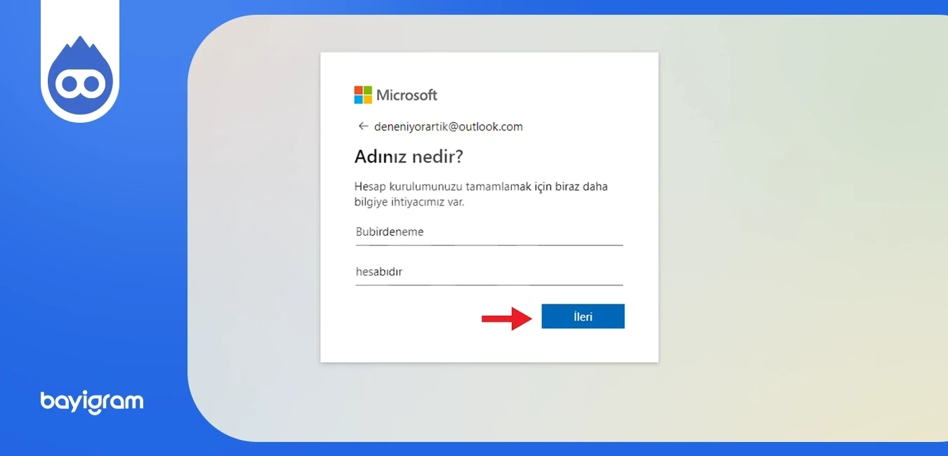 Skype hesap açma 5