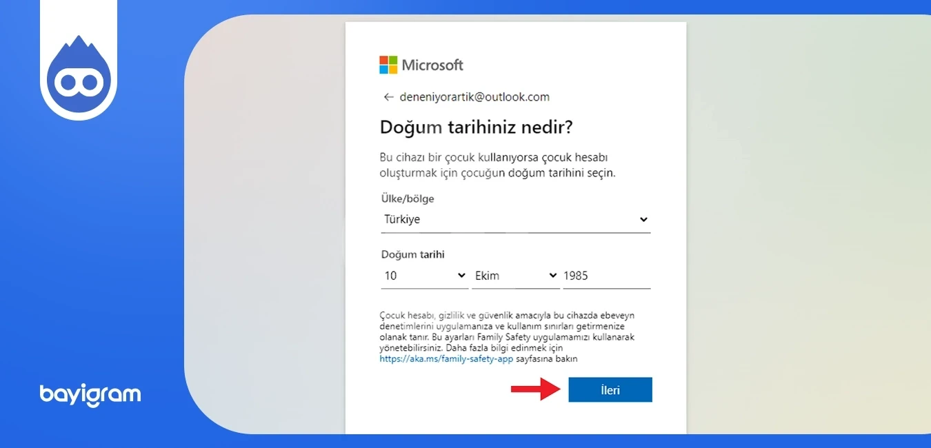 Skype hesap açma 6