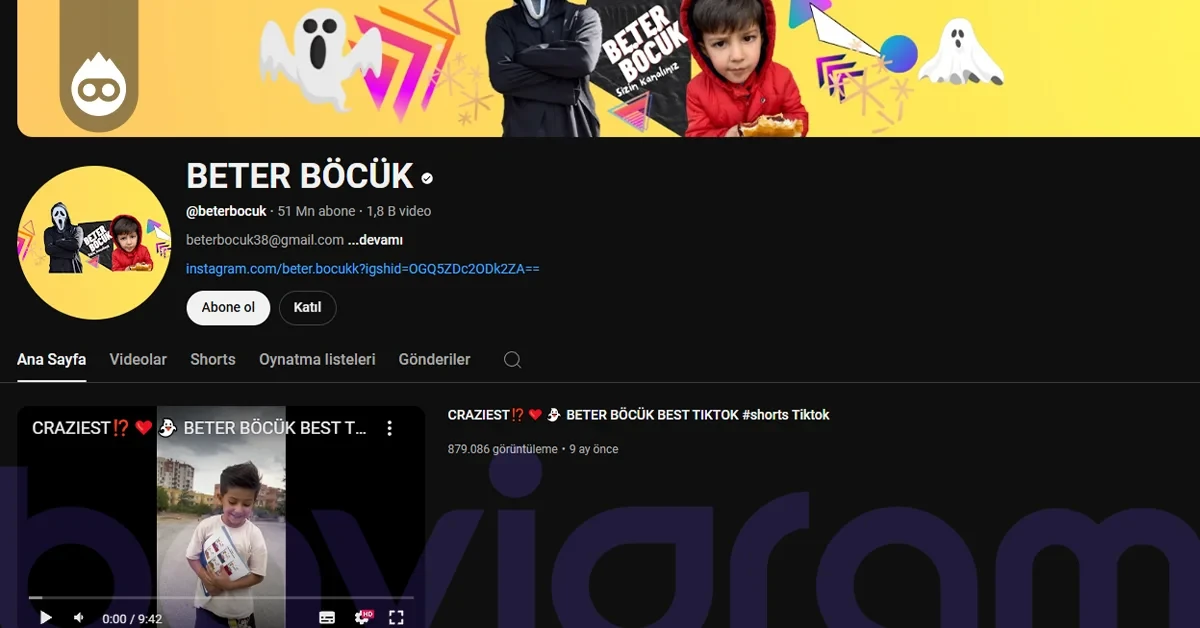 Türkiye’de En Çok Aboneye Sahip YouTube Kanalları BETER BÖCÜK