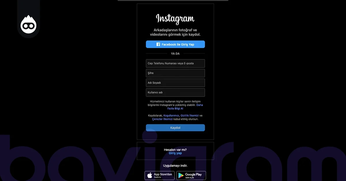 Bilgisayardan Instagram Sayfası Açma