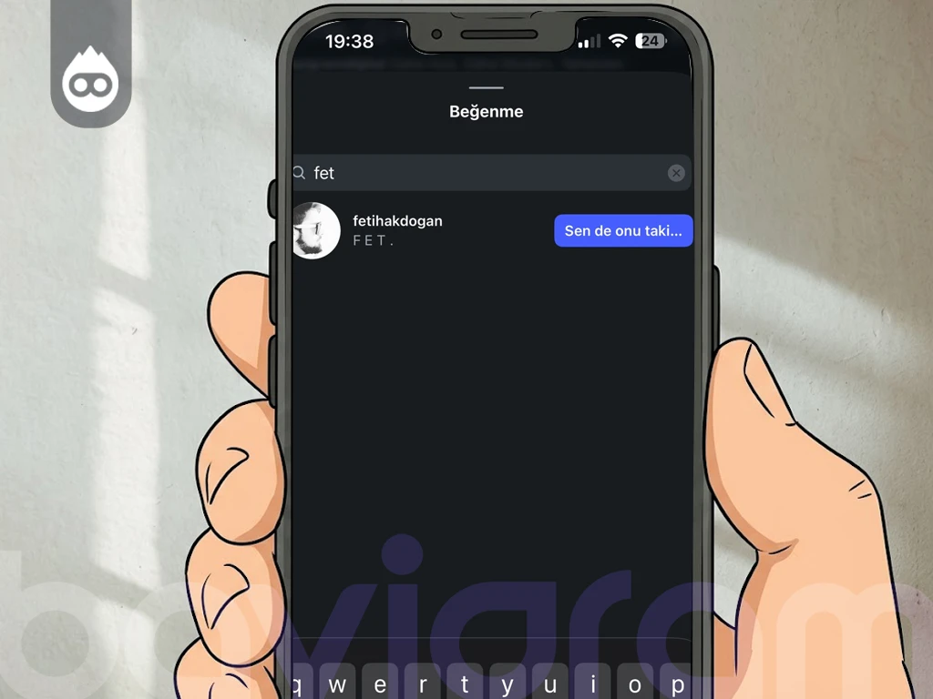 Gönderinin altındaki beğeni sayısına dokunun