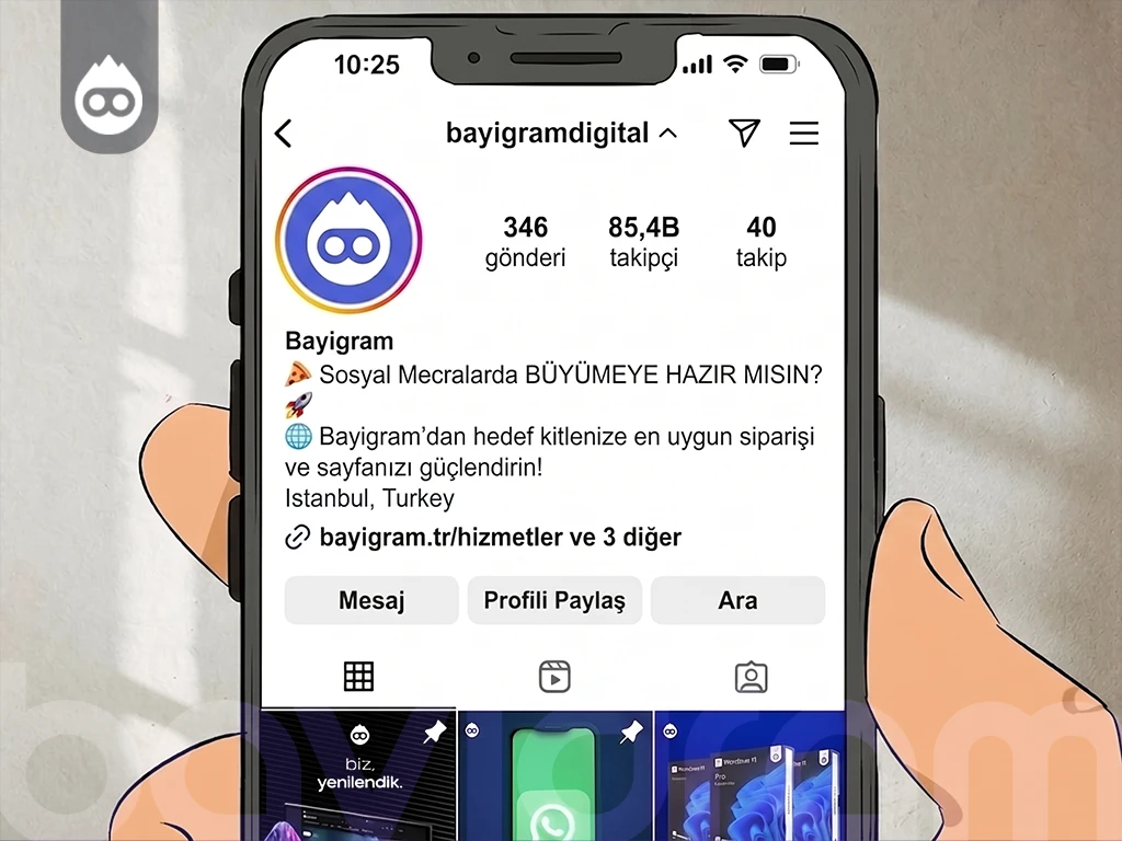 Merak ettiğiniz kişinin Instagram profiline gidin