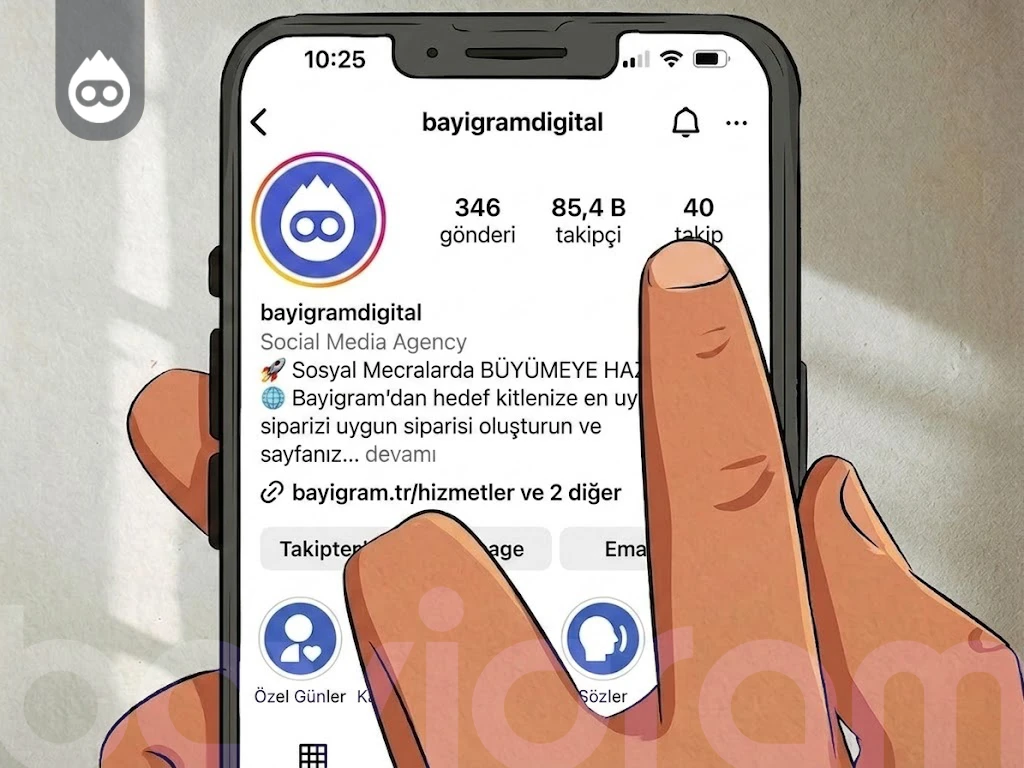 Merak ettiğiniz kişinin Instagram profiline gidin