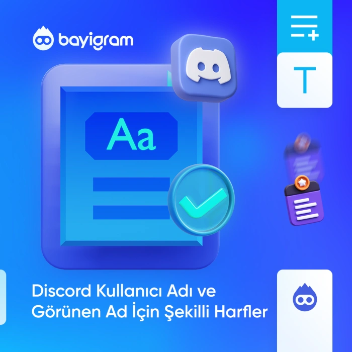 Discord Kullanıcı Adı ve Görünen Ad İçin Şekilli Harfler