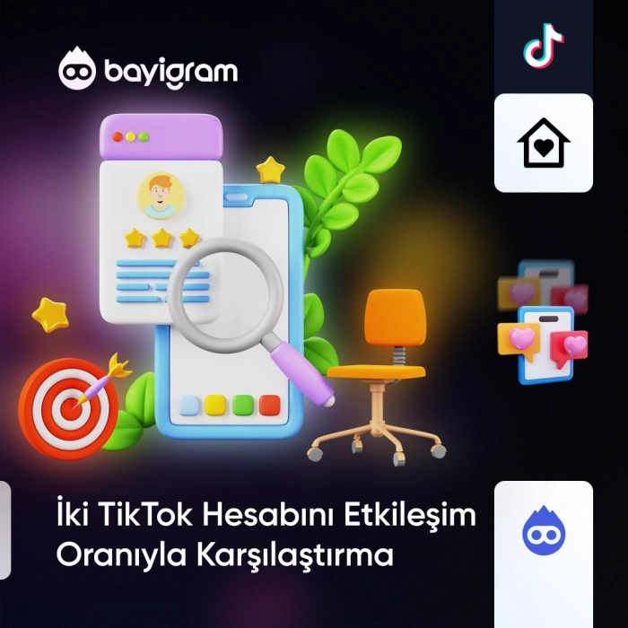 İki TikTok Hesabını Etkileşim Oranıyla Karşılaştırma