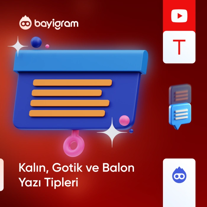 Kalın, Gotik ve Balon Yazı Tipleri