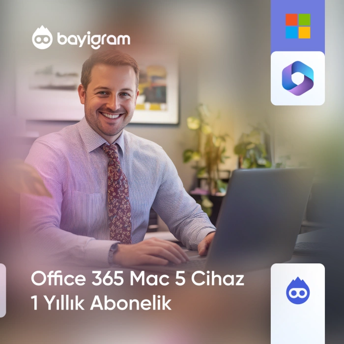 Office 365 Mac 5 Cihaz 1 Yıllık Abonelik