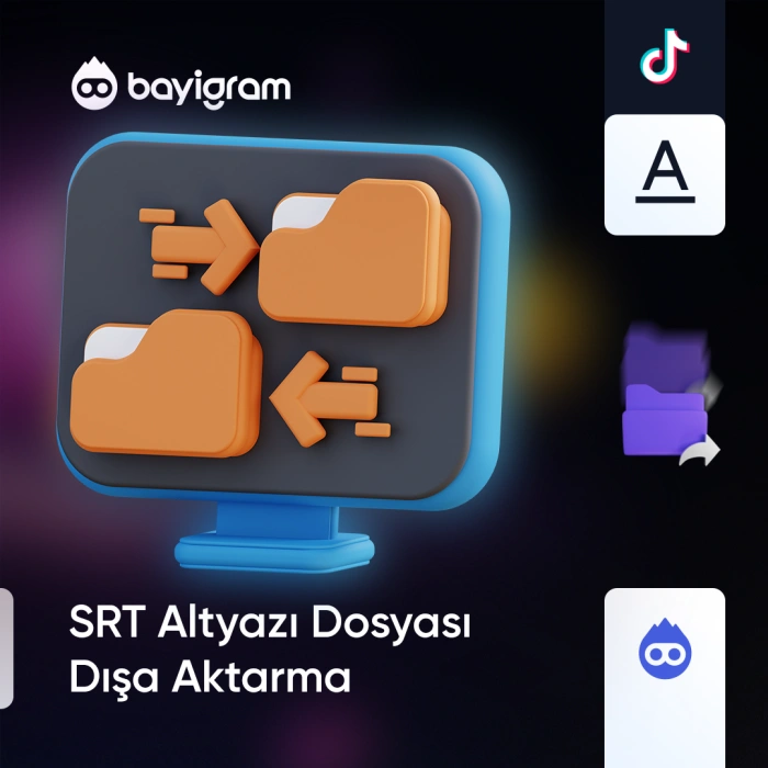 SRT Altyazı Dosyası Dışa Aktarma