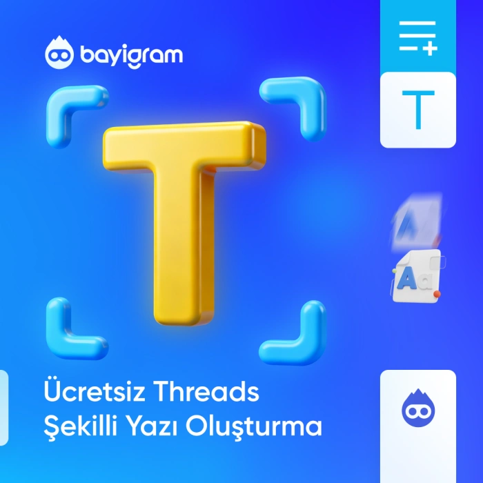 Ücretsiz Threads Şekilli Yazı Oluşturma